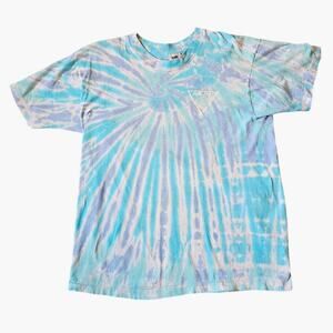 Vintage Ron Jon Surf Shop T-Shirt Tie-Dye Blue Fruit of the Loom Tag Size XL